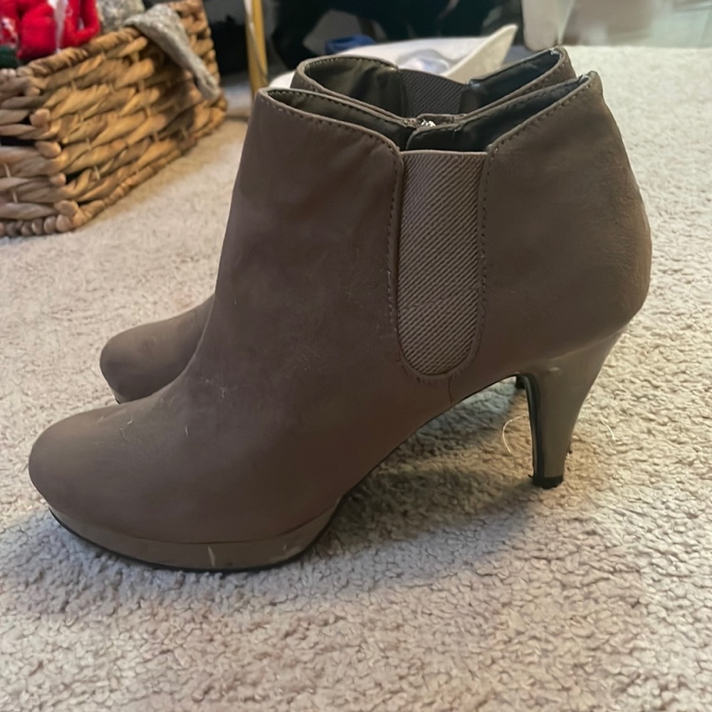 Suede Heeled Ankle Booties